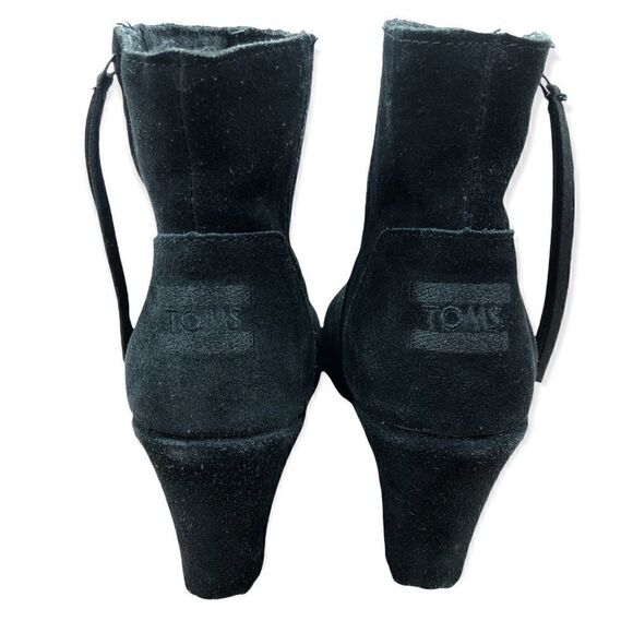 Toms black side zipper ankle booties - Picture 4 of 4